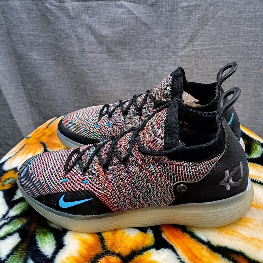 %Size 12 Nike Air Zoom KD 11 Sneakers Mens Flyknit Multicolor Shoes / A 19